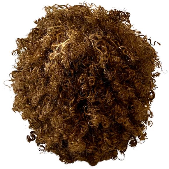 100% Human Hair Wig Kinky Curly Katrina Brown Frost for Women Average Size NWT - Picture 9 of 10